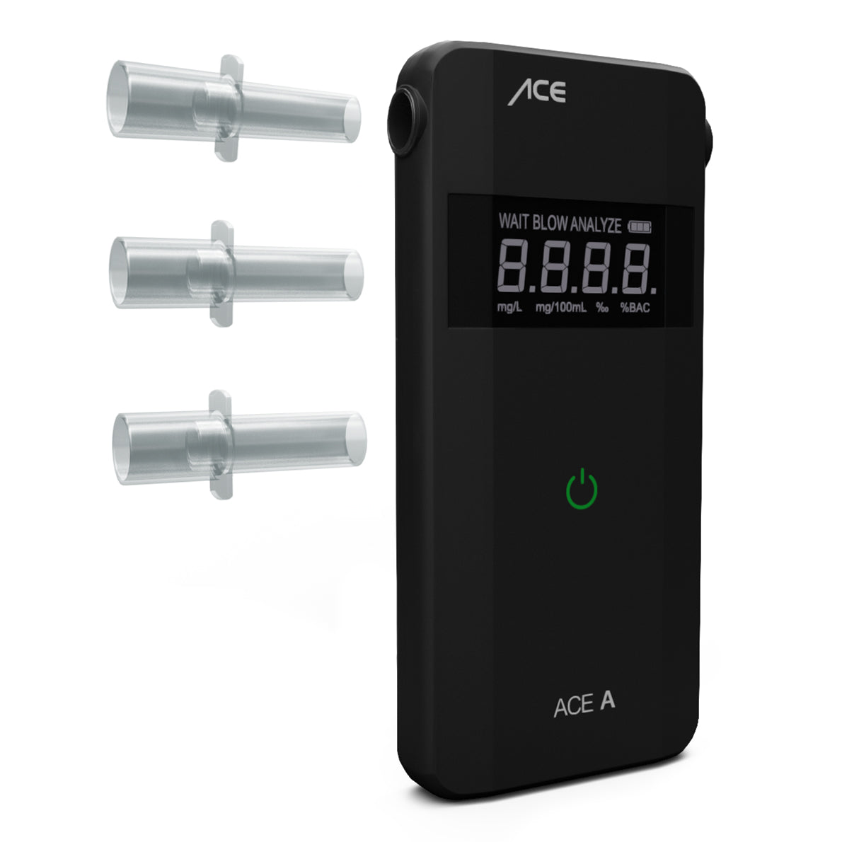 ACE A Alkoholtester Schwarz 0 bis 4 ‰ Verschiedene Einheiten anzeigbar,  Alarm, inkl. Display, Countdown-Funktion online bestellen
