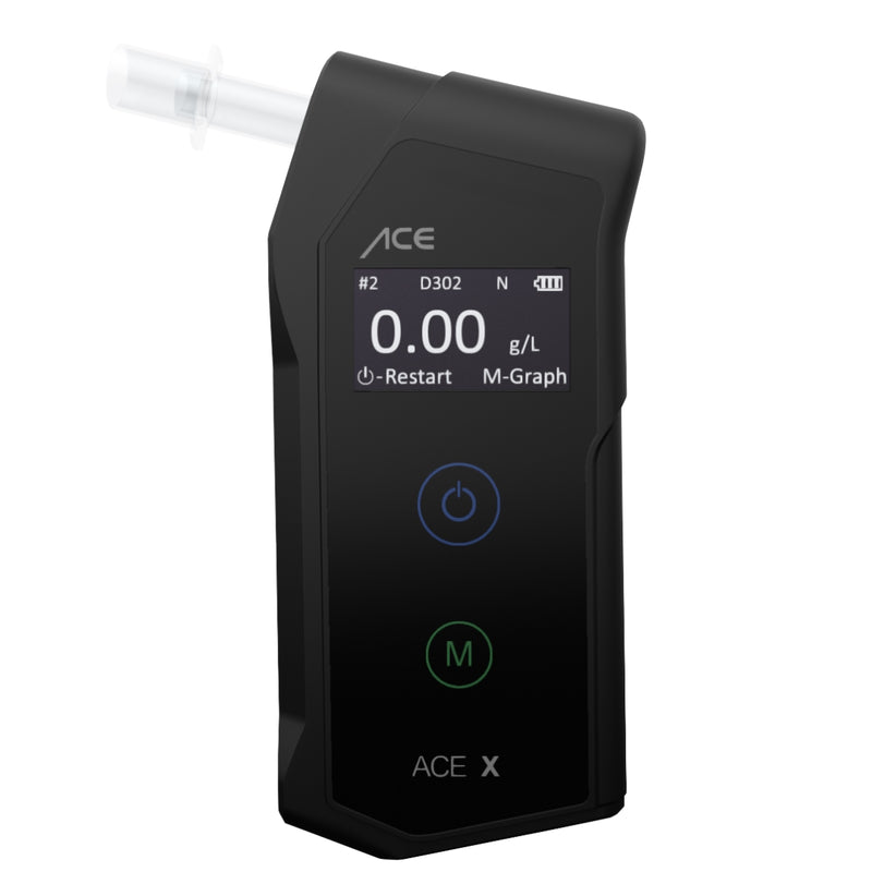 Alkomat Alkoholtester AtemAlkohol-Tester mit LCD-Display und 2 Anzeigen g/L  + Promille-BAC
