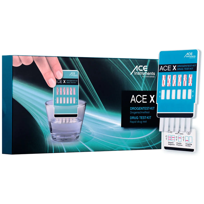 ACE X Drogentest-Kit (2 Tests zur Bestimmung von je 6 verschiedenen Dr