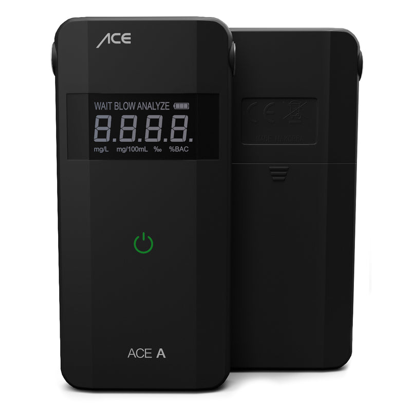 Alkomat ACE A mit elektrochemischem Sensor und LCD Display + 25 Mundstücke