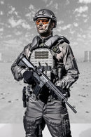 uvex apache spec Militär-Schutzbrille - EN 166 & STANAG 2920/4296 - Schießbrille + Etui + 3 verschiedene Scheiben