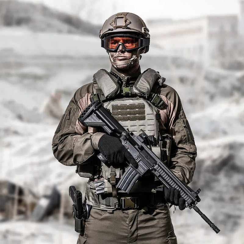 uvex apache goggle Militär-Schutzbrille - EN 166 & STANAG 2920/4296 - Schießbrille + Etui + 3 verschiedene Scheiben